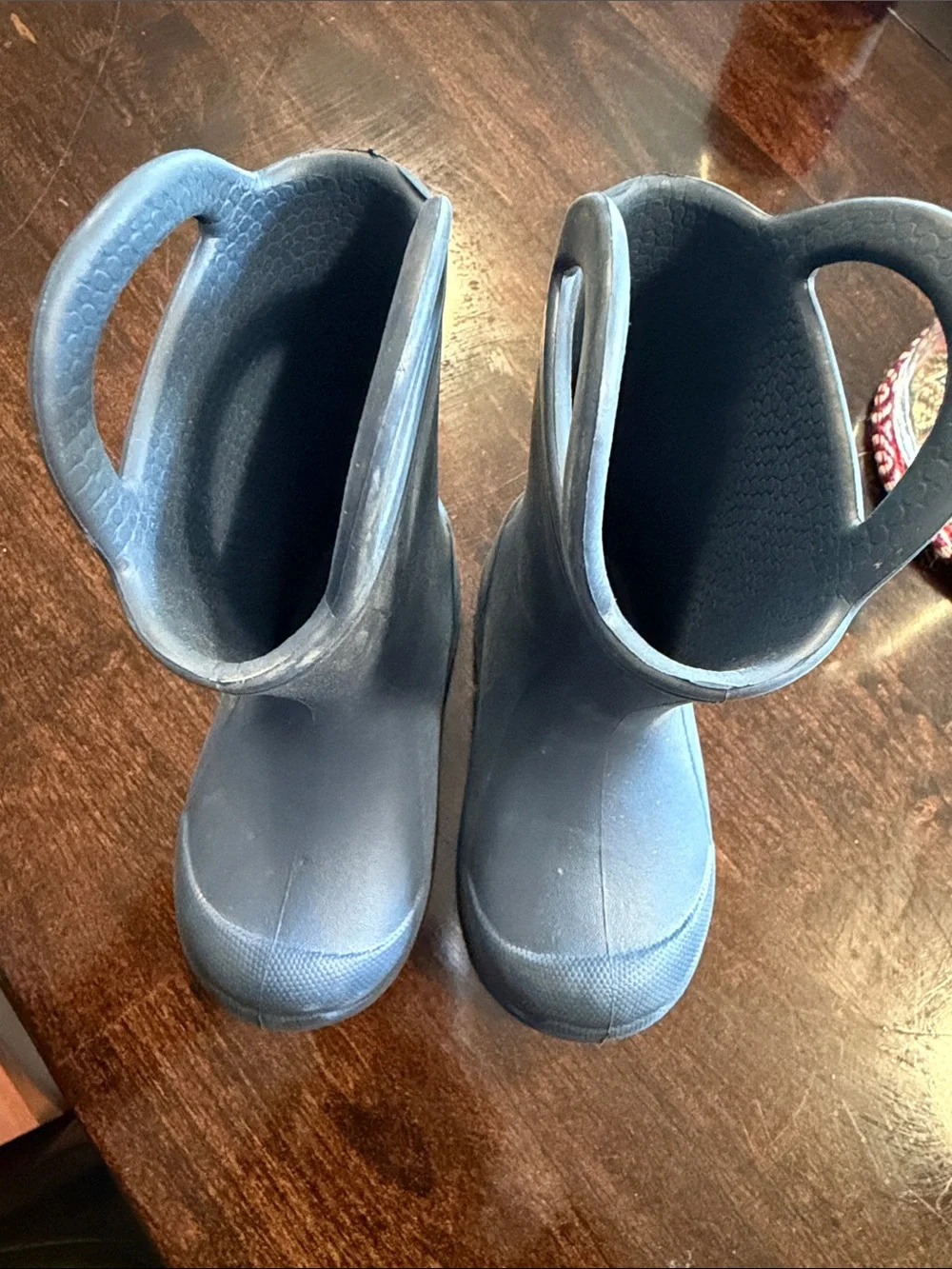 BearPaw Men's Navy Rubber Rain Boots
